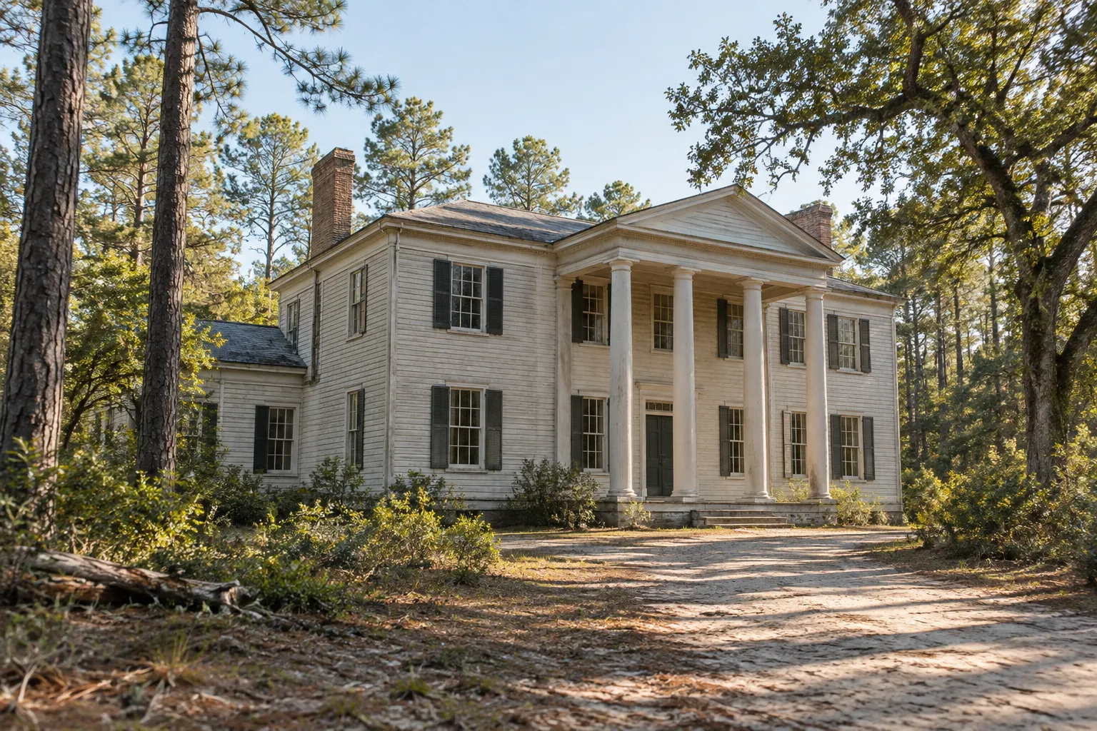 Original conceptual rendering inspired by a Greek Revival house in the South Jersey Pine Barrens